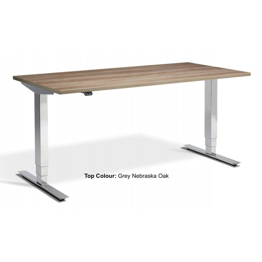 Cromo Dual Motor Chrome Height Adjustable Desk